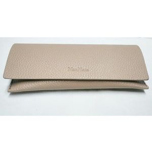 Maxmara Tan Genuine Leather Eye Glass Case